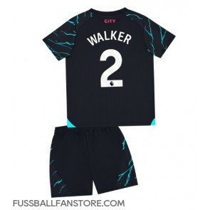 Manchester City Kyle Walker #2 Replik 3rd trikot Kinder 2023-24 Kurzarm (+ Kurze Hosen)